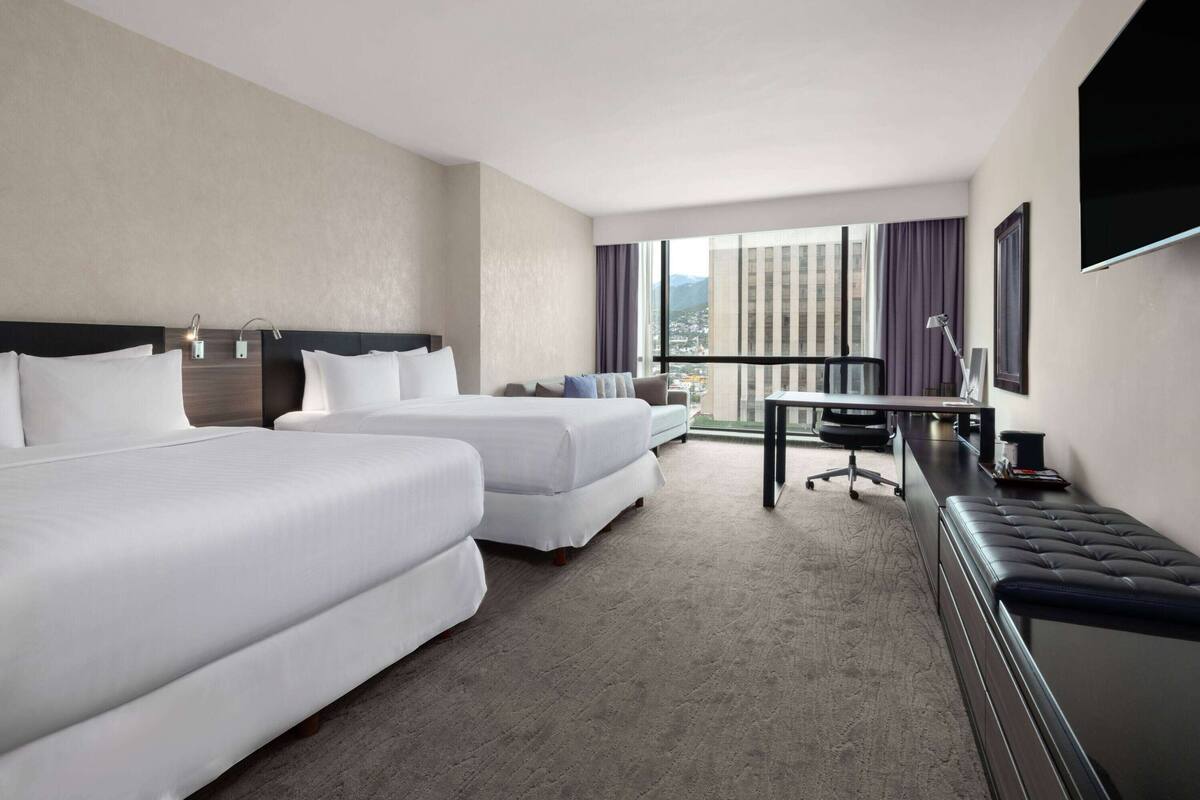 Deluxe Room, 2 Queen Beds, Non Smoking | Premium bedding, pillowtop beds, in-room safe, desk