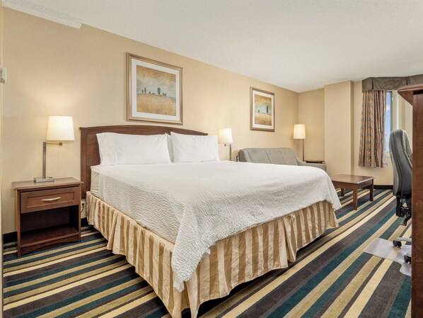 Premium bedding, down duvets, pillow-top beds, desk