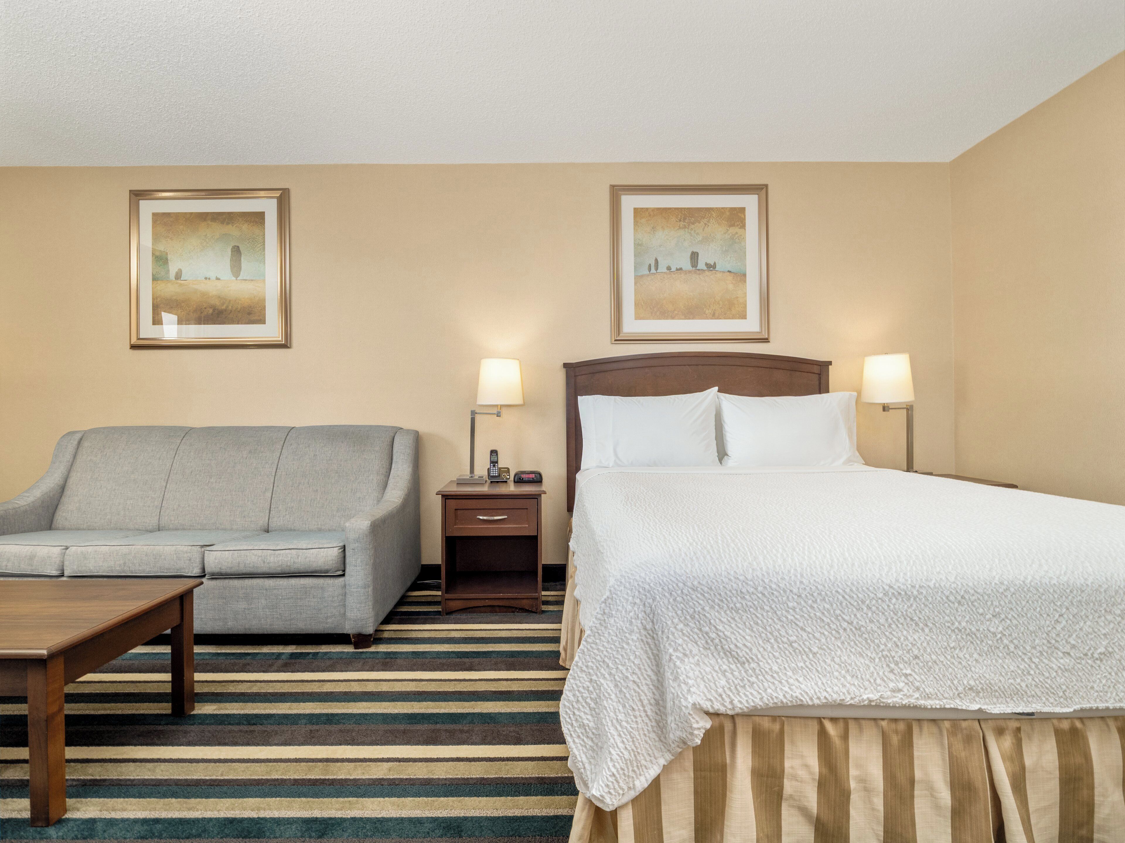 Premium bedding, down duvets, pillow-top beds, desk