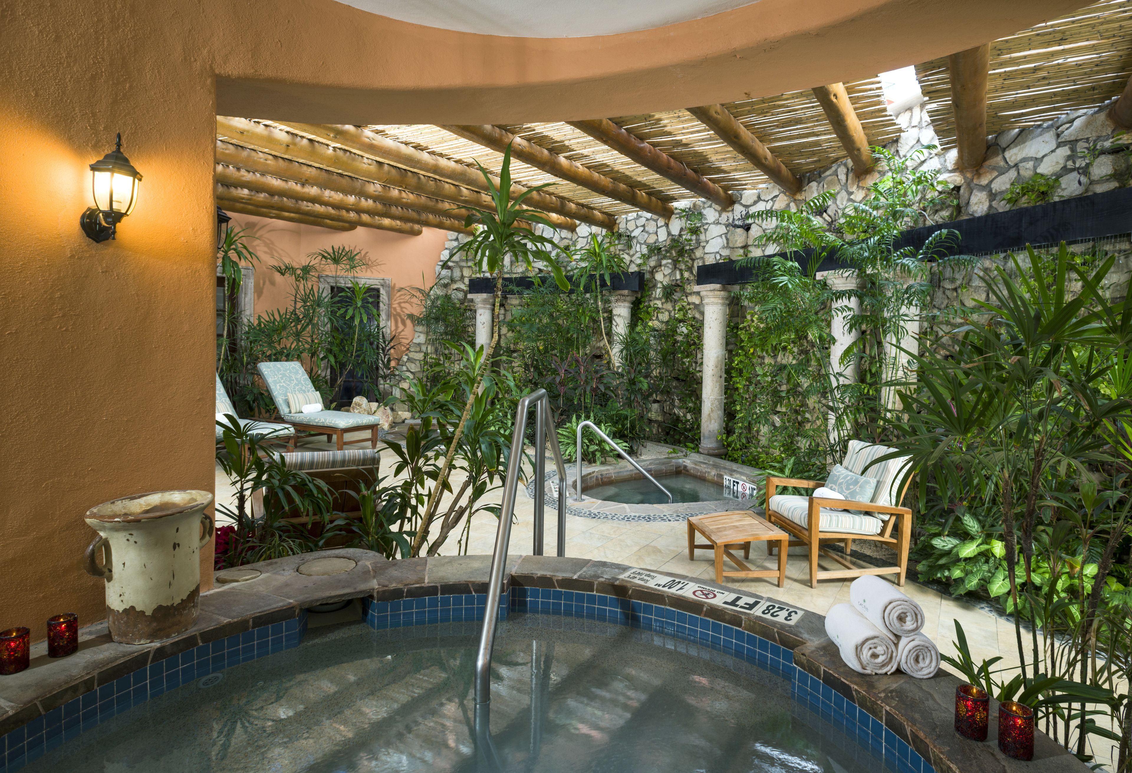 Sauna, hot tub, steam room, body treatments, hot stone massages