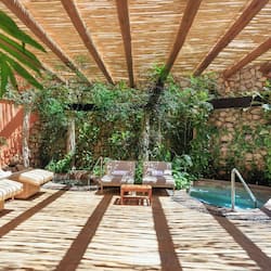 Sauna, hot tub, steam room, body treatments, hot stone massages