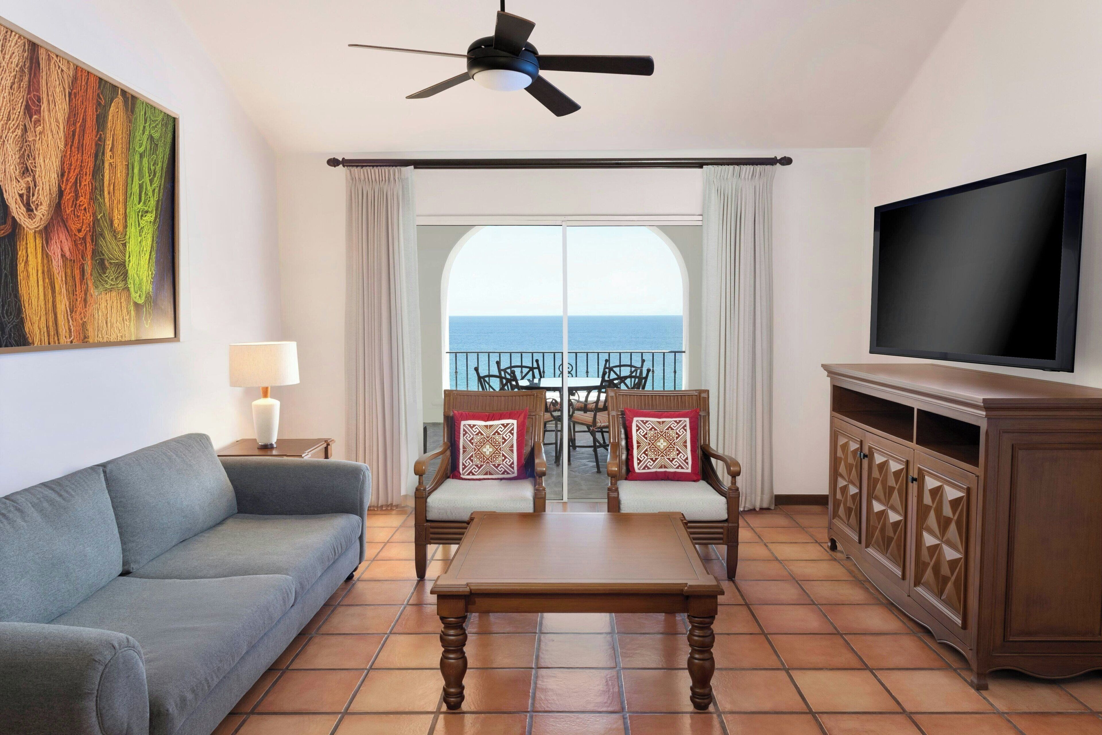 suite, 3 bedrooms, non smoking, balcony (oceanfront) | living room | 40-inch flat-screen tv with satellite channels, tv