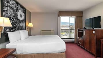 Desk, blackout curtains, iron/ironing board, free cots/infant beds