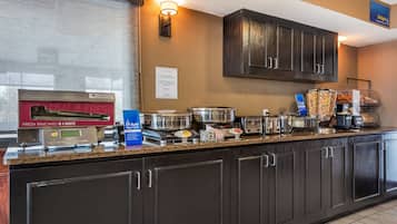 Free daily self-serve breakfast