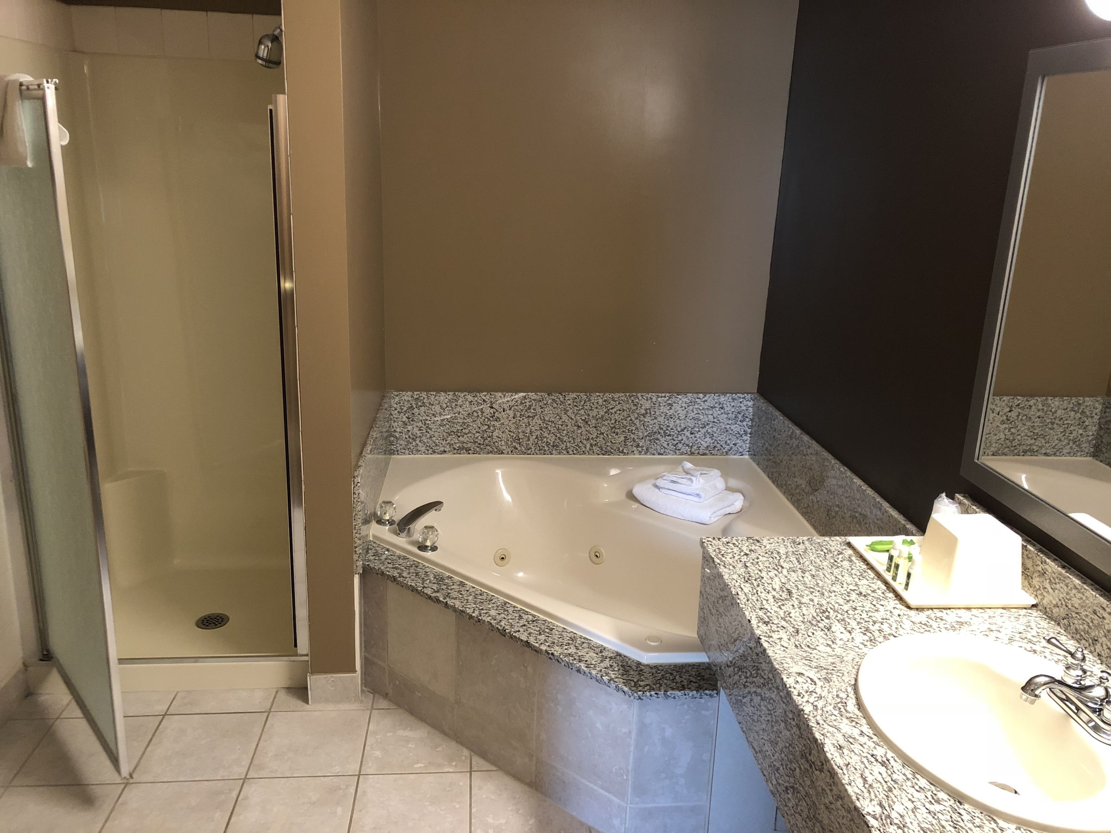 free toiletries, hair dryer, towels, soap