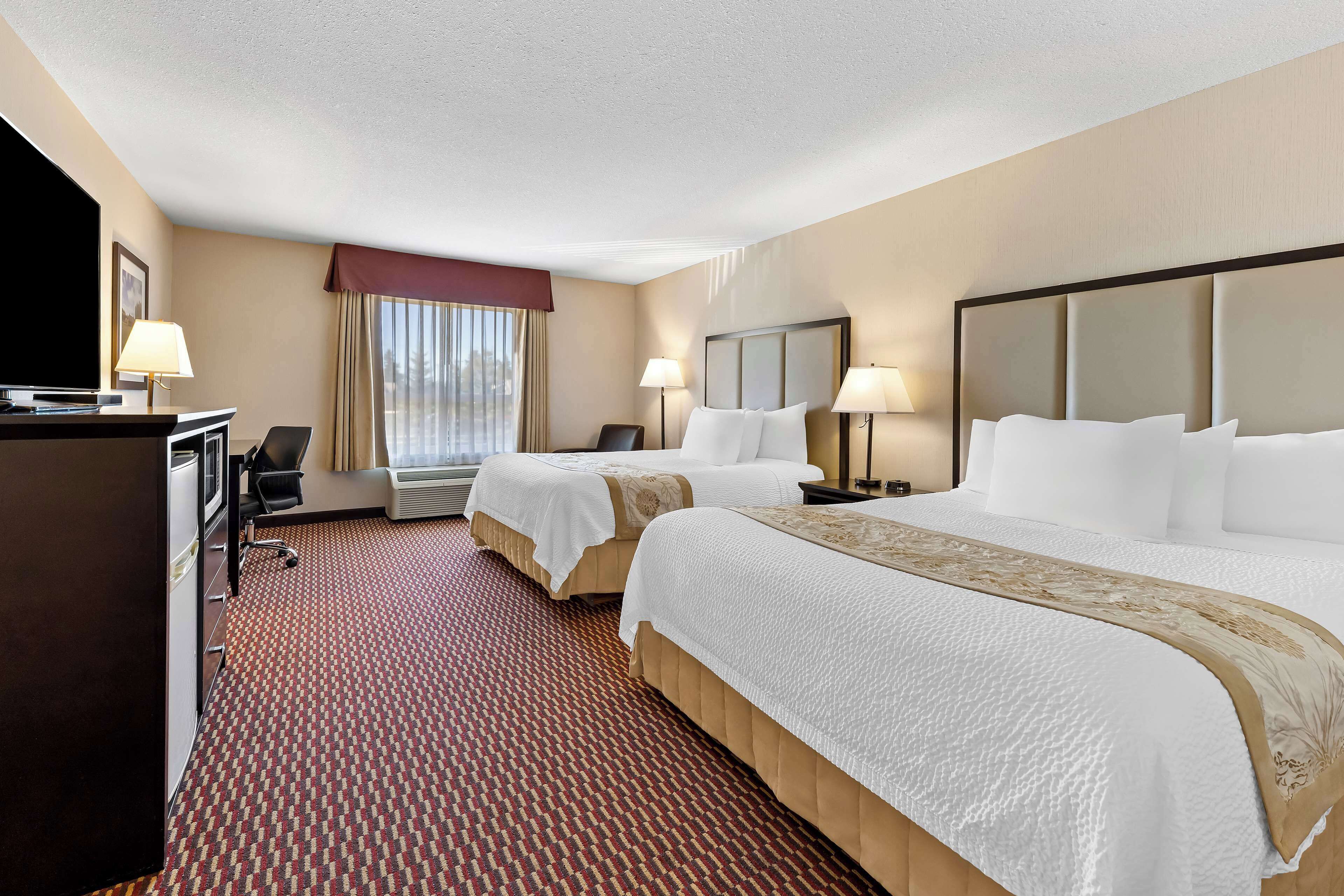 standard room, 2 queen beds, non smoking | desk, laptop workspace, iron/ironing board, free wifi