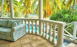 Familienvilla, 2 Schlafzimmer (Rose Cottage) | Balkon