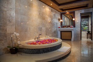 Duplex, 2 Bedrooms, Private Pool (Free Daily Afternoon Tea) | Bathroom | Separate bathtub and shower, deep-soaking bathtub, free toiletries