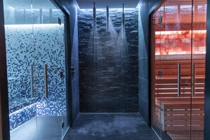 Couples treatment room(s), sauna, hot tub, body treatments, hydrotherapy