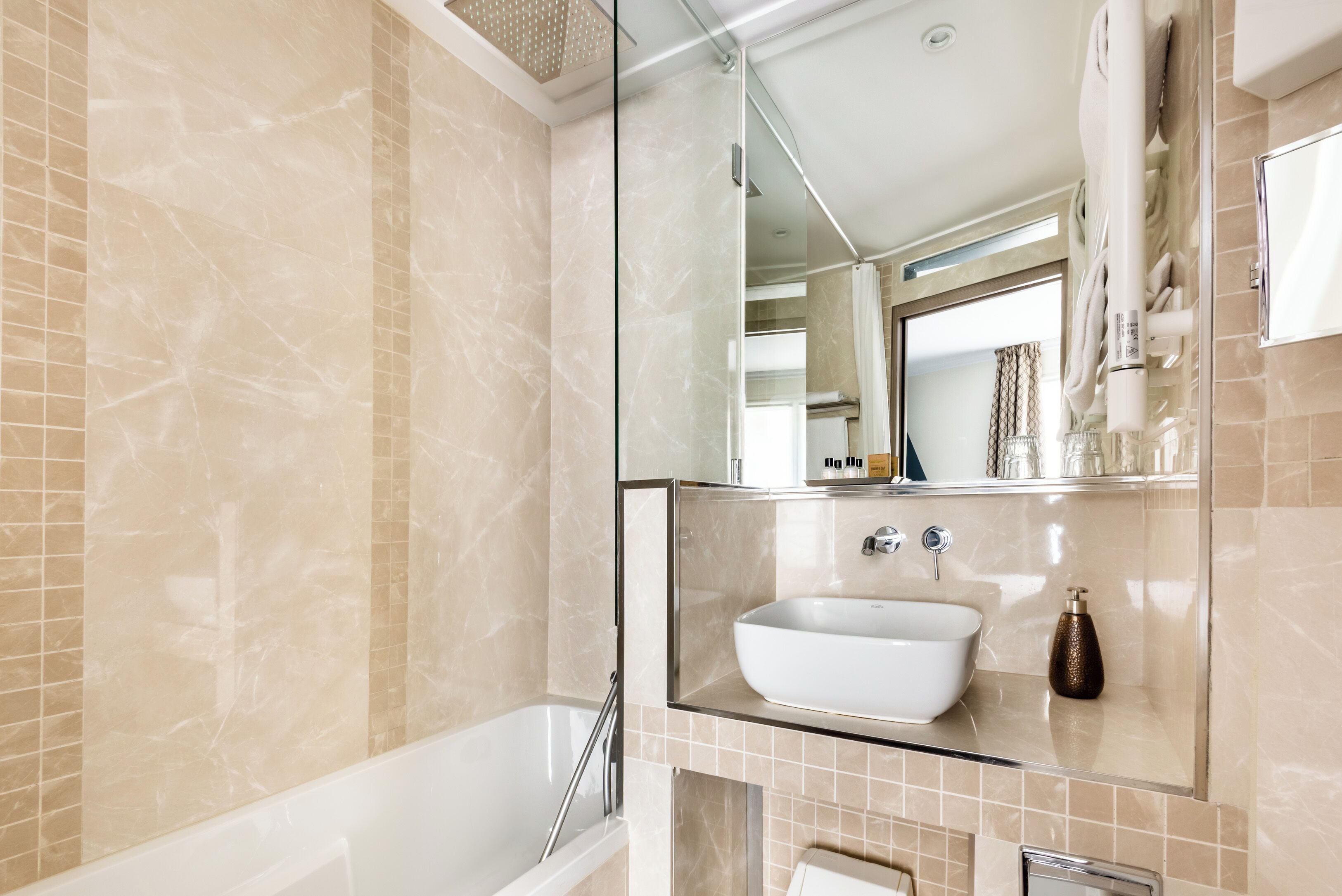 hair dryer, slippers, towels