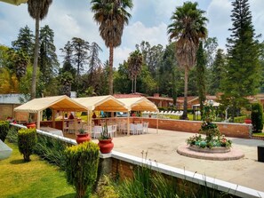 Outdoor wedding area