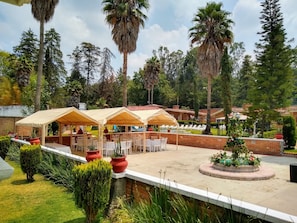 Outdoor wedding area