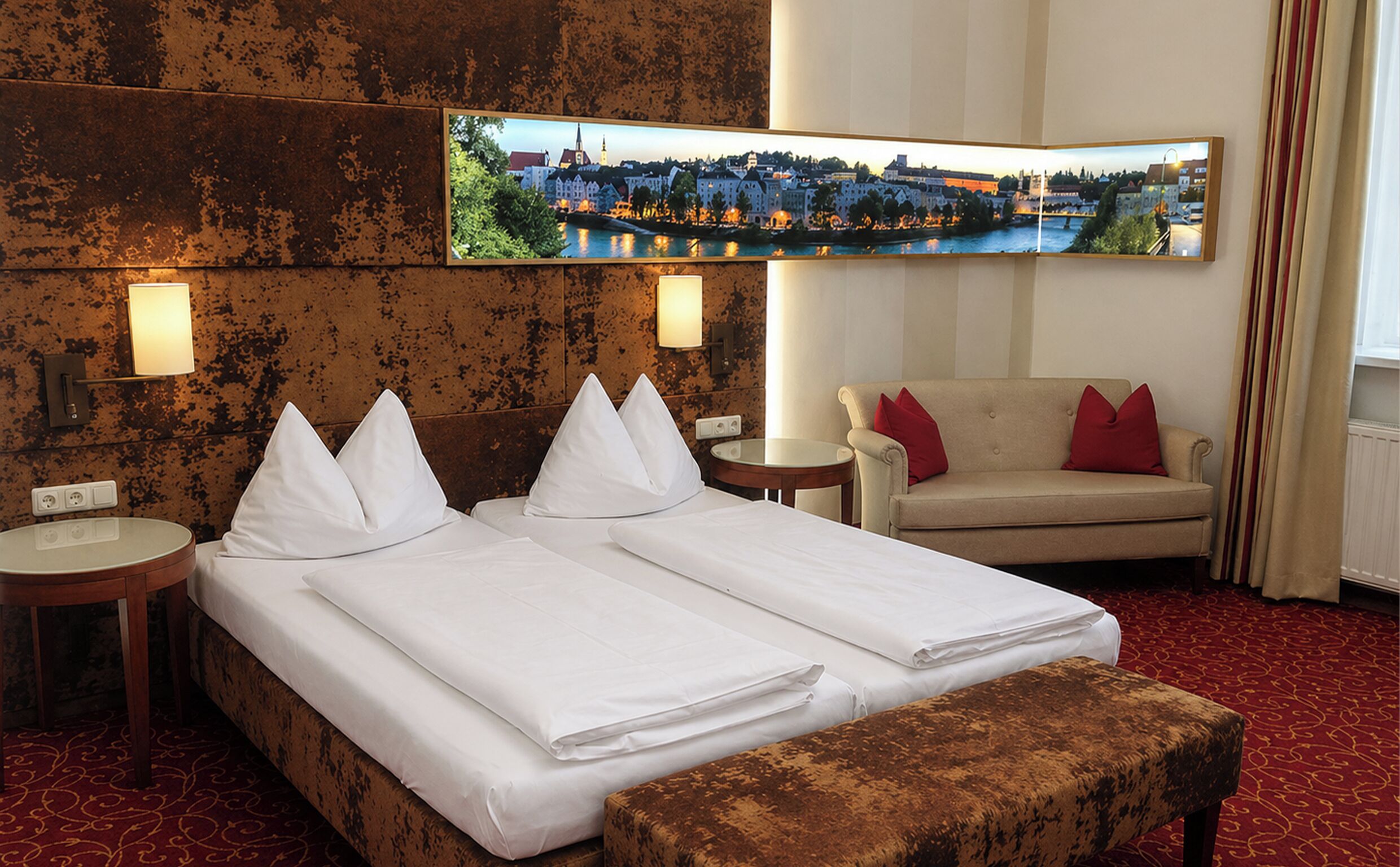 Hypo-allergenic bedding, in-room safe, individually decorated