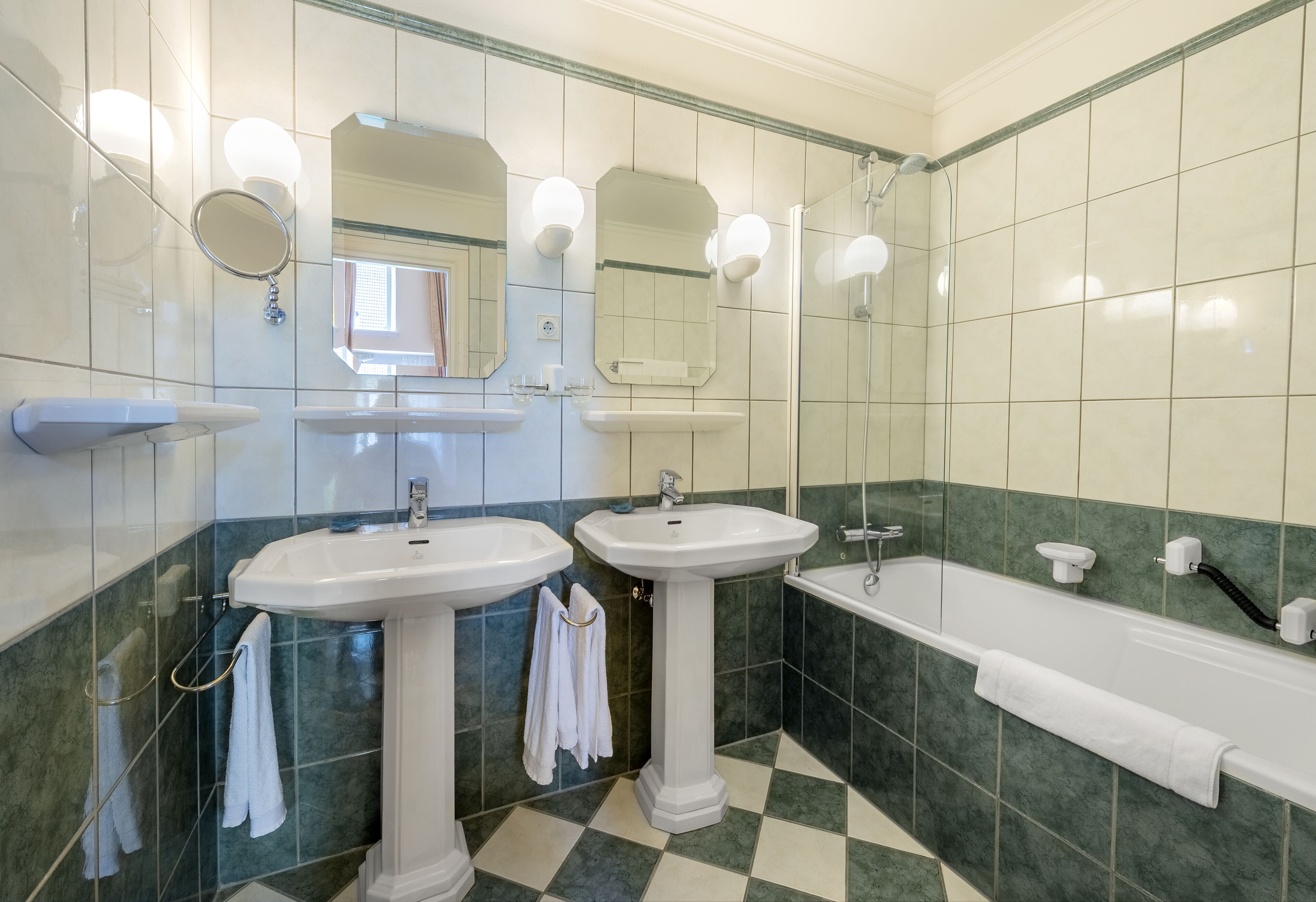 free toiletries, hair dryer, bathrobes, slippers