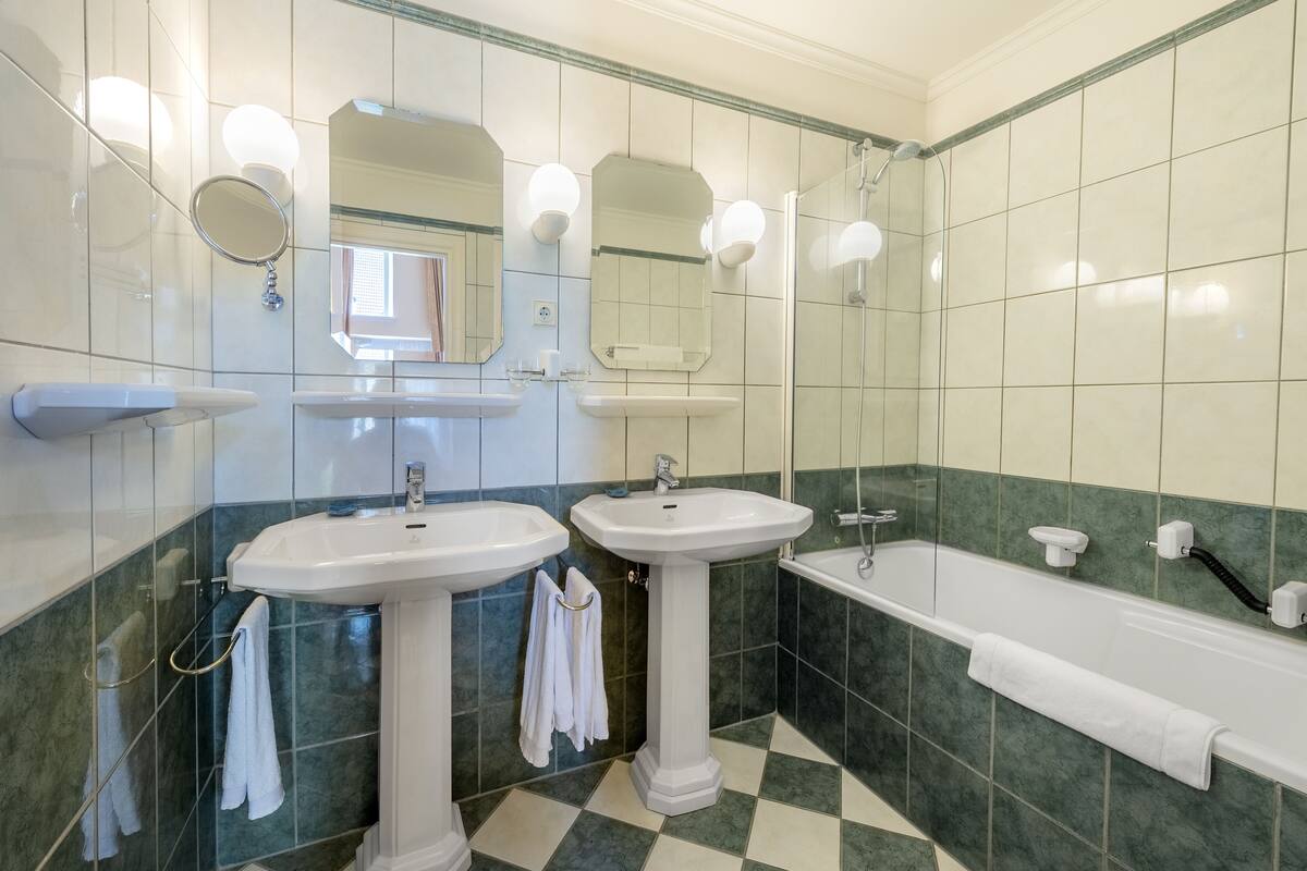 free toiletries, hair dryer, bathrobes, slippers