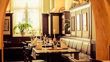 Dinner served, international cuisine