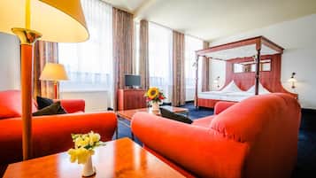 Desk, laptop workspace, blackout drapes, soundproofing