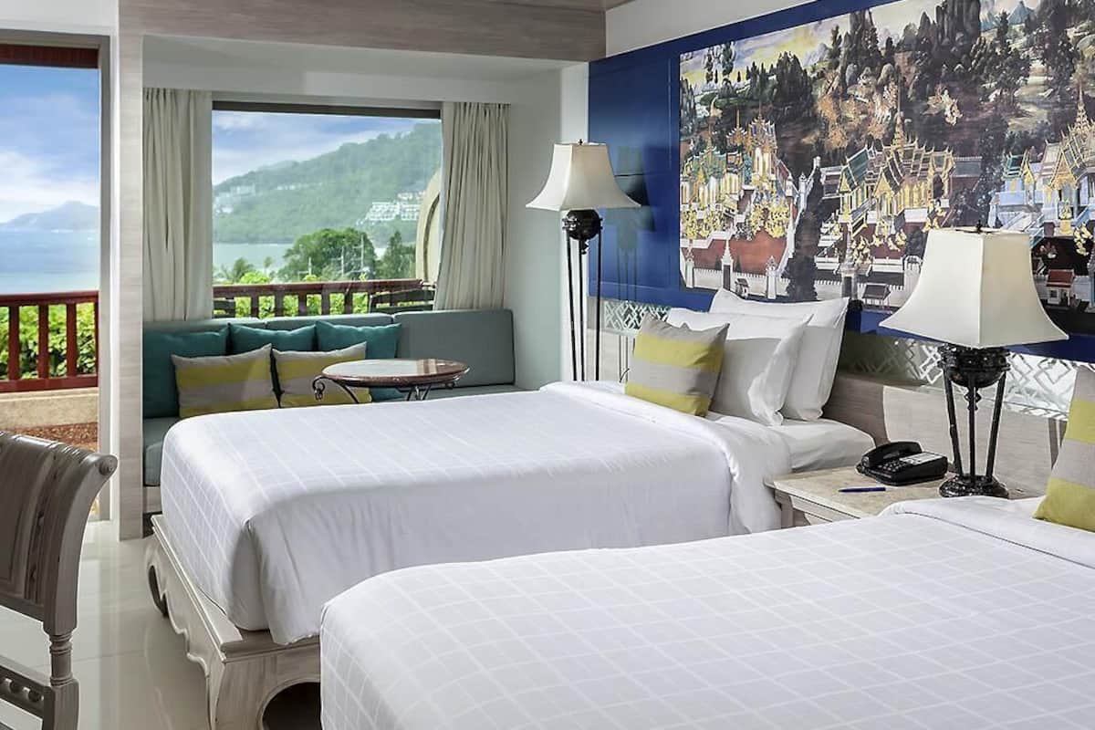In-room safe, desk, laptop workspace, blackout curtains