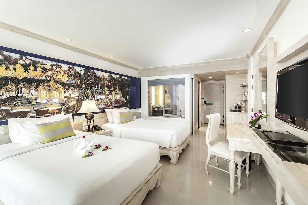 Room, 2 Twin Beds | In-room safe, desk, laptop workspace, blackout drapes