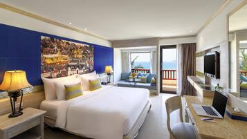 Deluxe Double Room, 1 Double Bed, Balcony, Sea View | In-room safe, desk, laptop workspace, blackout curtains