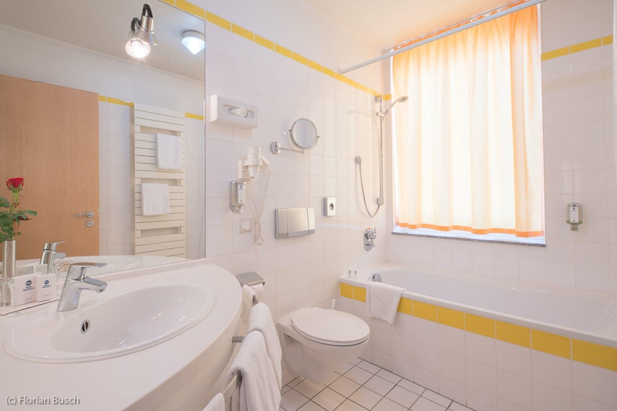 Bathroom | Free toiletries, hair dryer, towels