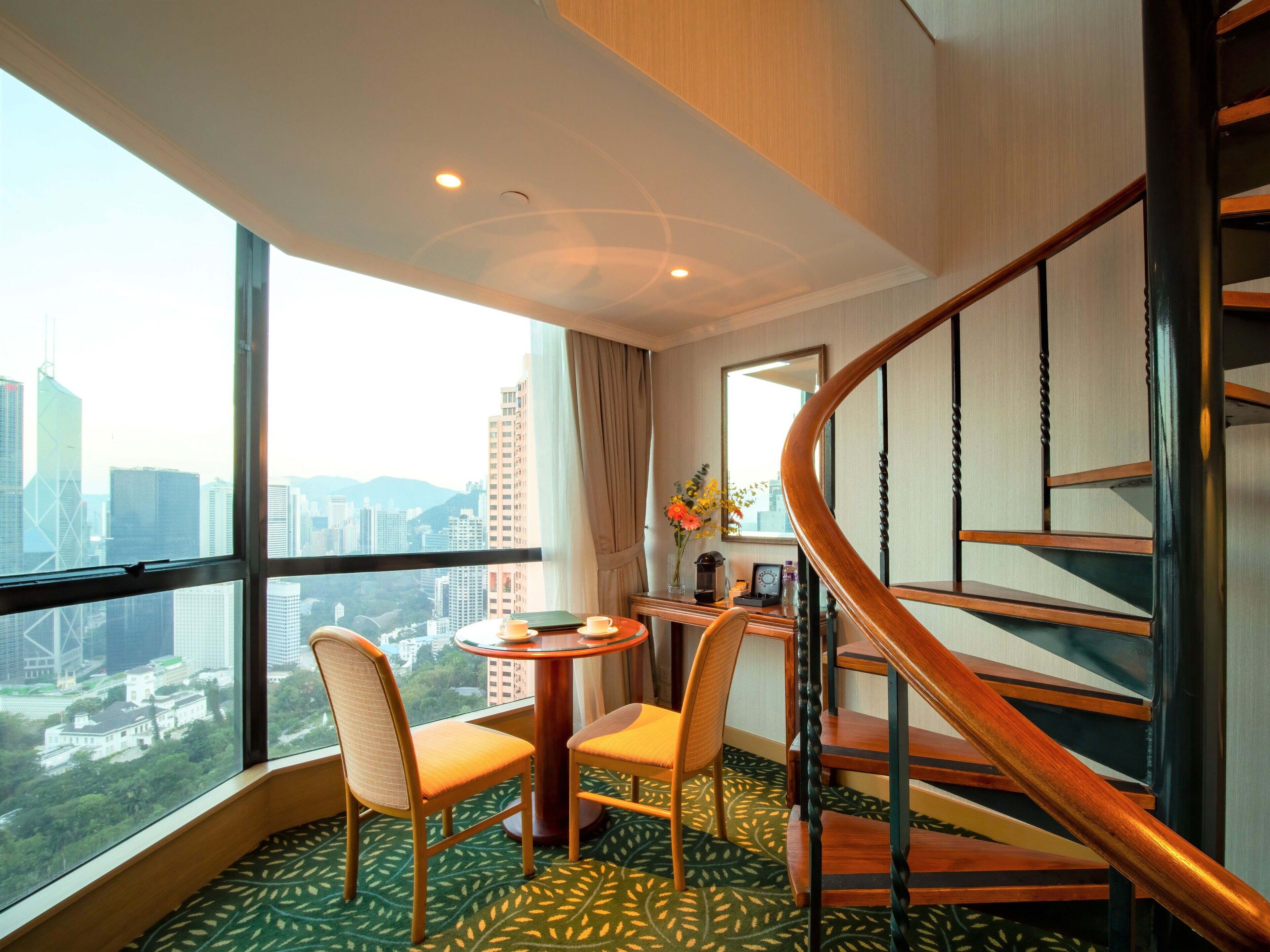 duplex suite - harbour view | living area | flat-screen tv