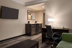 Premium bedding, desk, soundproofing, iron/ironing board