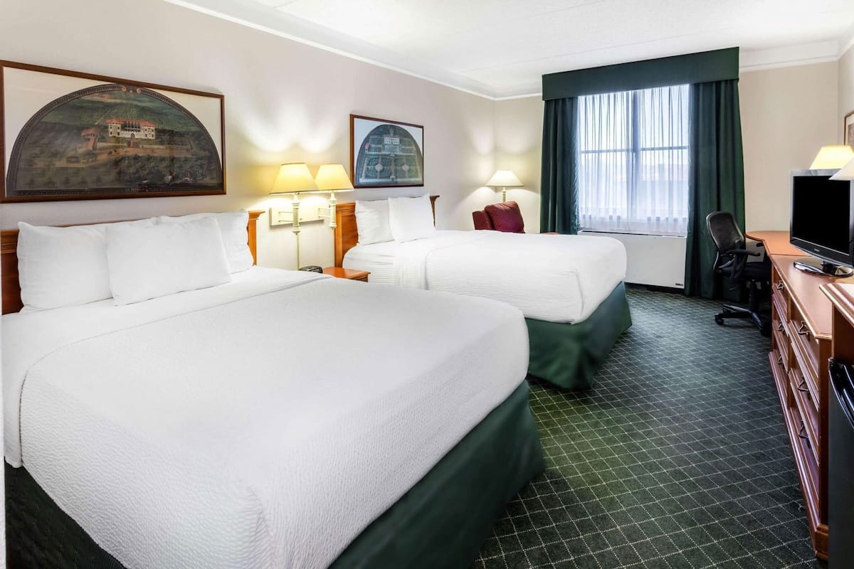 Premium bedding, desk, soundproofing, iron/ironing board