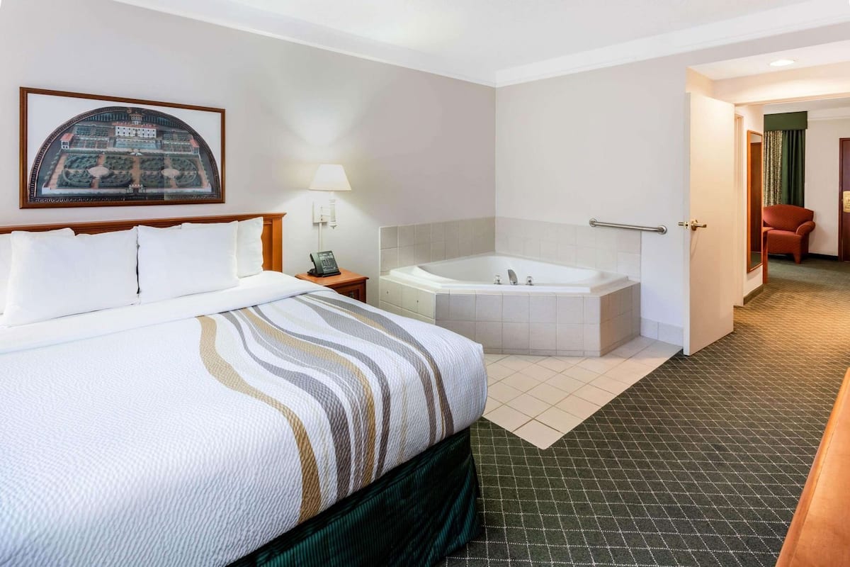 Premium bedding, desk, soundproofing, iron/ironing board