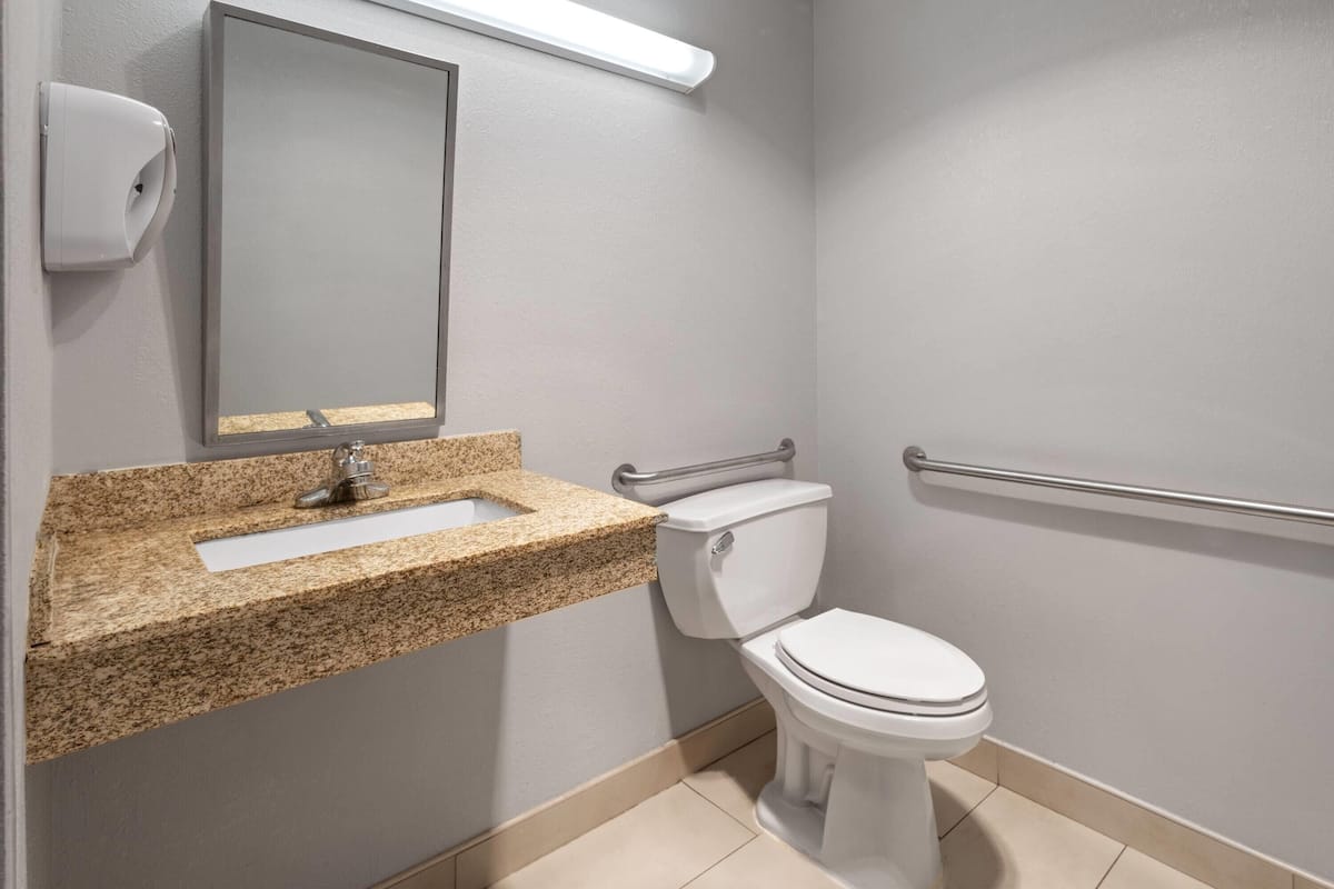 Habitación, 1 cama de matrimonio, no fumadores (Mobility, Bathtub w/Grab Bars) | Baño accesible en silla de ruedas