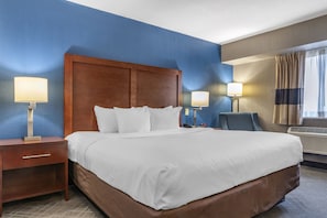 In-room safe, desk, laptop workspace, blackout curtains