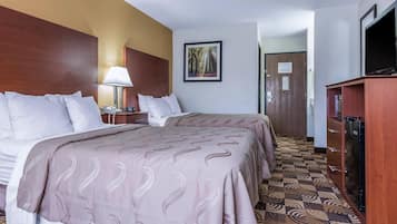 Room, 2 Queen Beds, Non Smoking | In-room safe, desk, blackout drapes, iron/ironing board