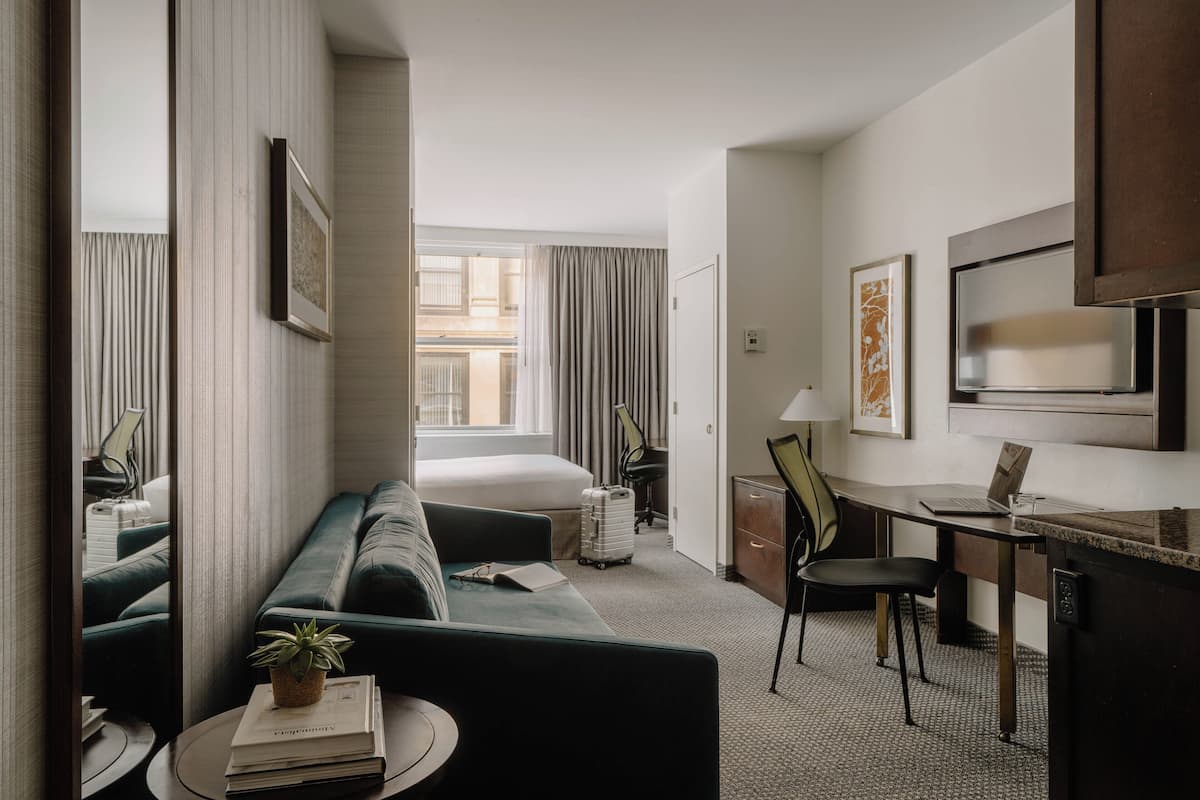 Suite, 1 Queen-Bett, Kochnische | 1 Schlafzimmer, BettwÀsche aus Àgyptischer Baumwolle