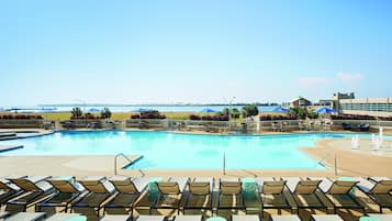Outdoor pool, cabanas (surcharge), sun loungers