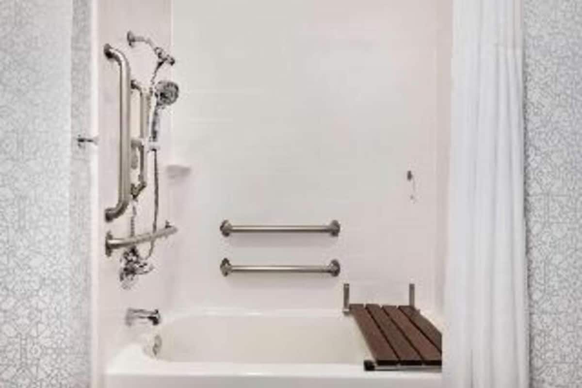 Bathroom | Shower, free toiletries, hair dryer, towels
