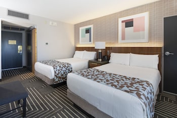 Hotel amenities such as safe, desk and work area at Fremont Hotel & Casino
