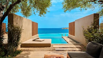 Infinity Lagoon Suite with Private Pool | Premium bedding, minibar, in-room safe, desk