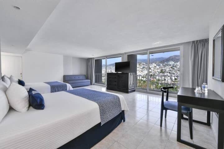 Family Room, Mountain View | Down comforters, in-room safe, blackout drapes, iron/ironing board