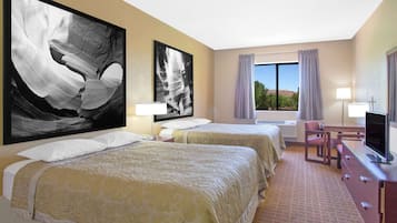 Standard Room, 2 Queen Beds | Iron/ironing board, free cots/infant beds, rollaway beds, free WiFi