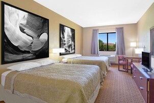 Standard Room, 2 Queen Beds | Iron/ironing board, free cribs/infant beds, rollaway beds, free WiFi