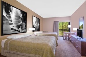 Standard Room, 2 Queen Beds | Iron/ironing board, free cribs/infant beds, rollaway beds, free WiFi