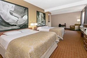 Studio Suite, 2 Queen Beds, Non Smoking | Iron/ironing board, free cribs/infant beds, rollaway beds, free WiFi