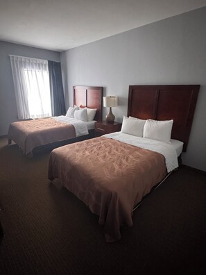 Standard Double Room, 2 Double Beds, Non Smoking | In-room safe, desk, laptop workspace, blackout drapes