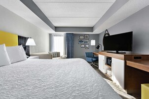 Premium bedding, down comforters, pillowtop beds, desk