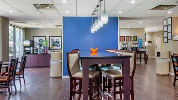 Free daily buffet breakfast