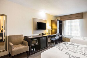 Standard Double Room, 2 Double Beds, Non Smoking | Desk, iron/ironing board, rollaway beds, free WiFi