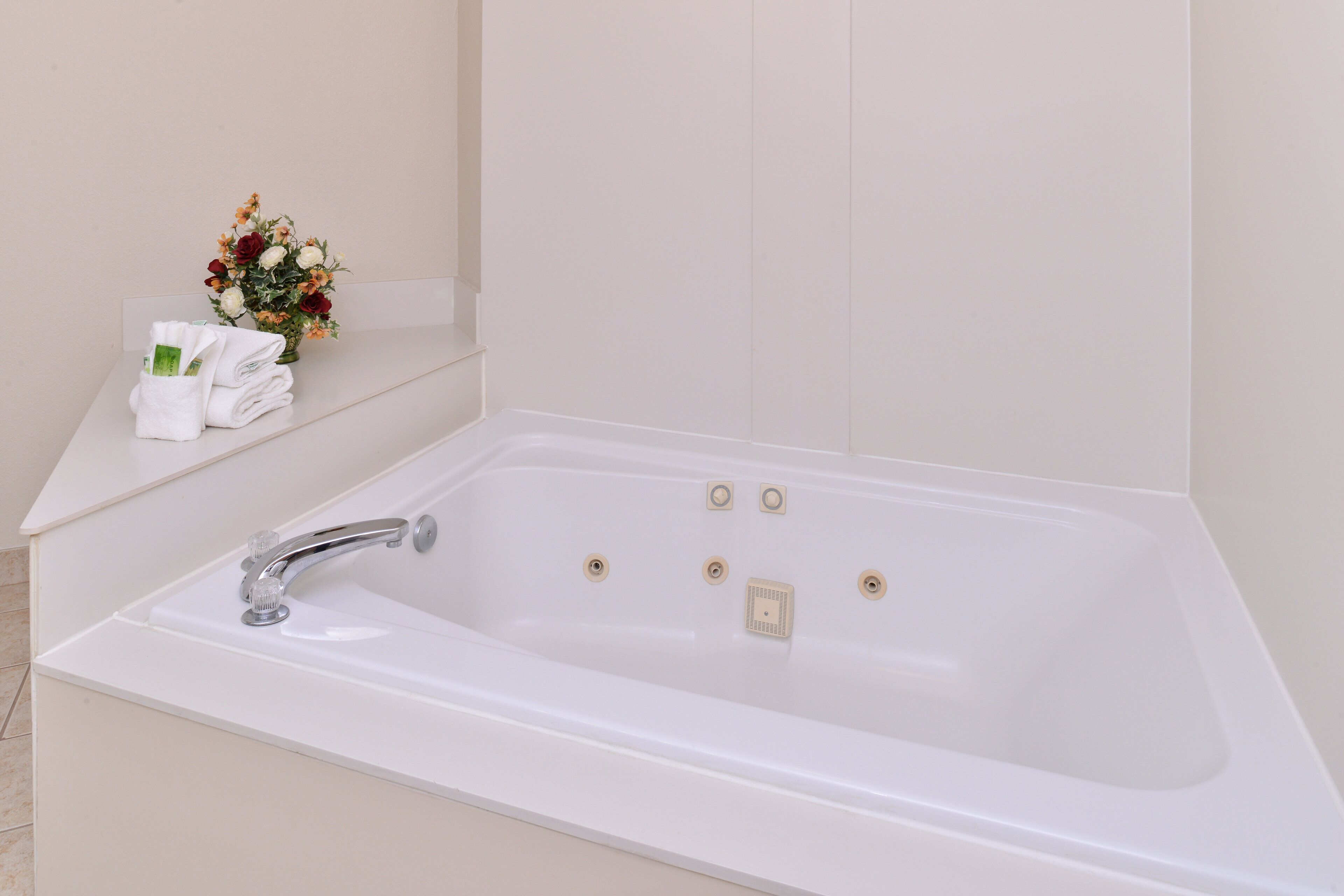 free toiletries, hair dryer, towels