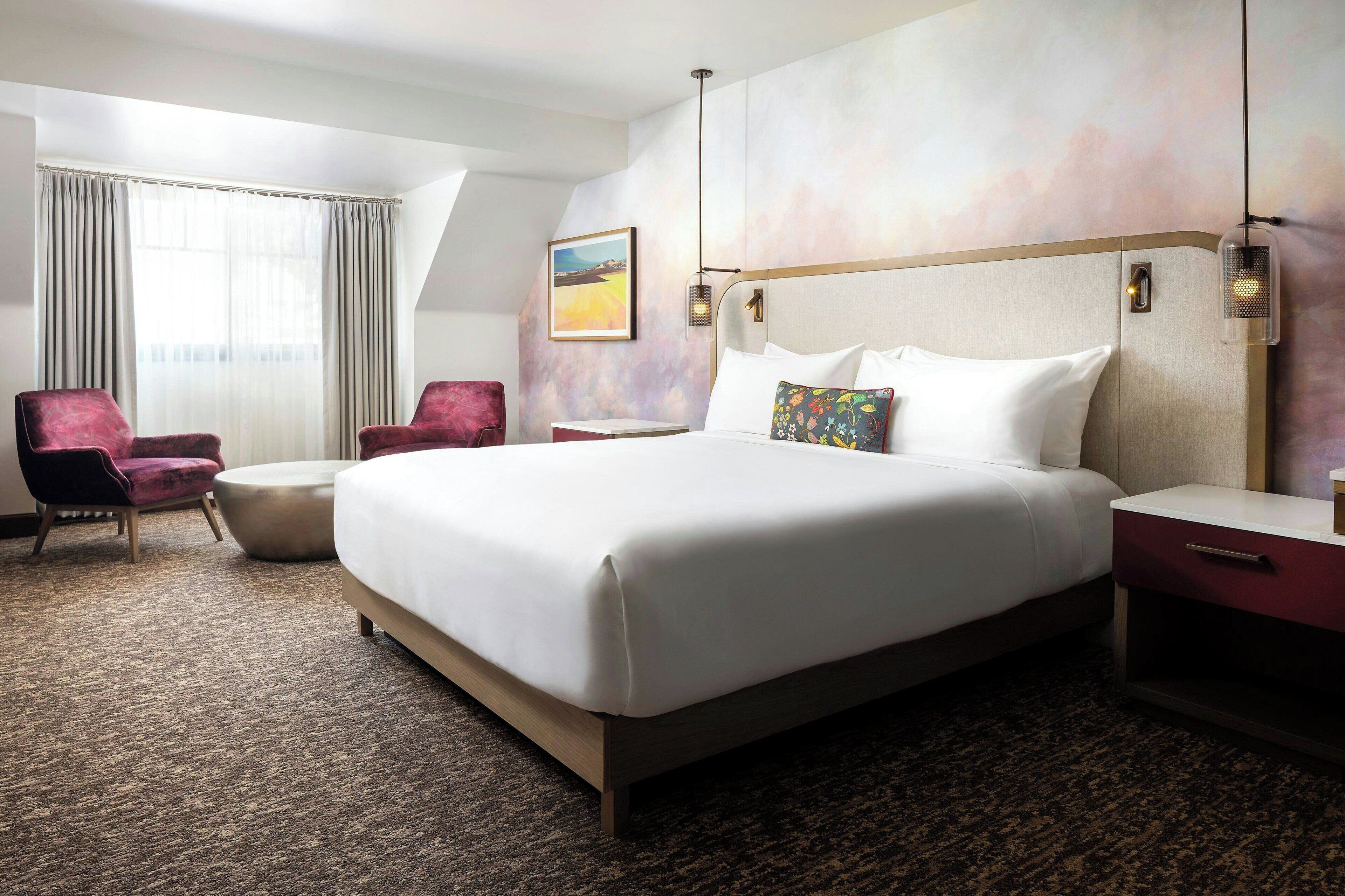 egyptian cotton sheets, down duvets, pillow-top beds, in-room safe