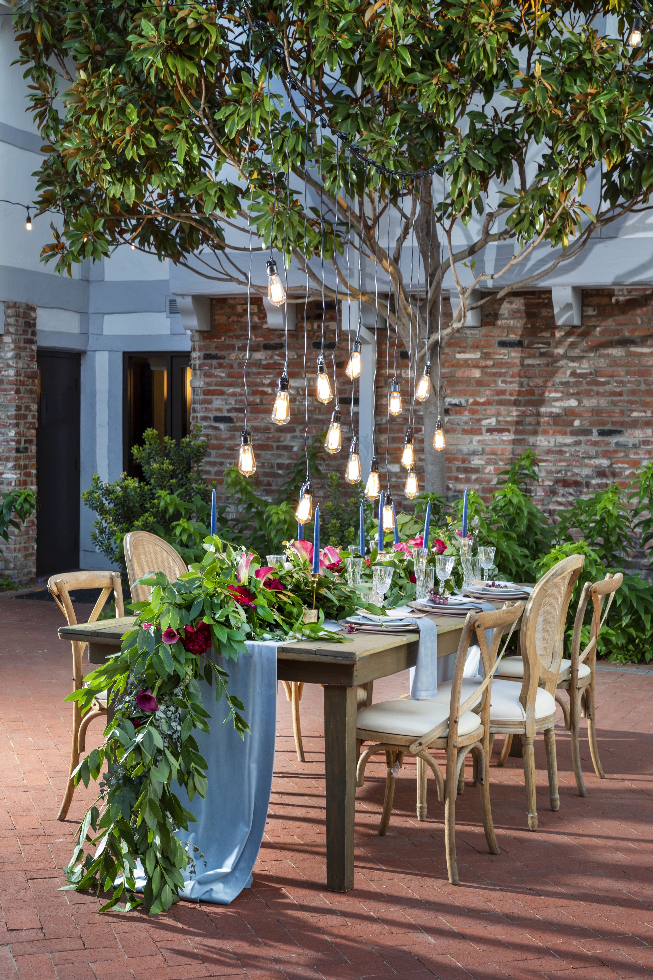 outdoor banquet area