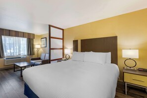 Pillowtop beds, in-room safe, desk, laptop workspace
